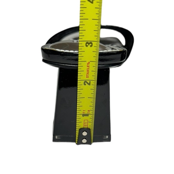 Nine West Oaky 8 Black Faux Patent Leather Open Square Toe Sandals Size 9 - Picture 9 of 11